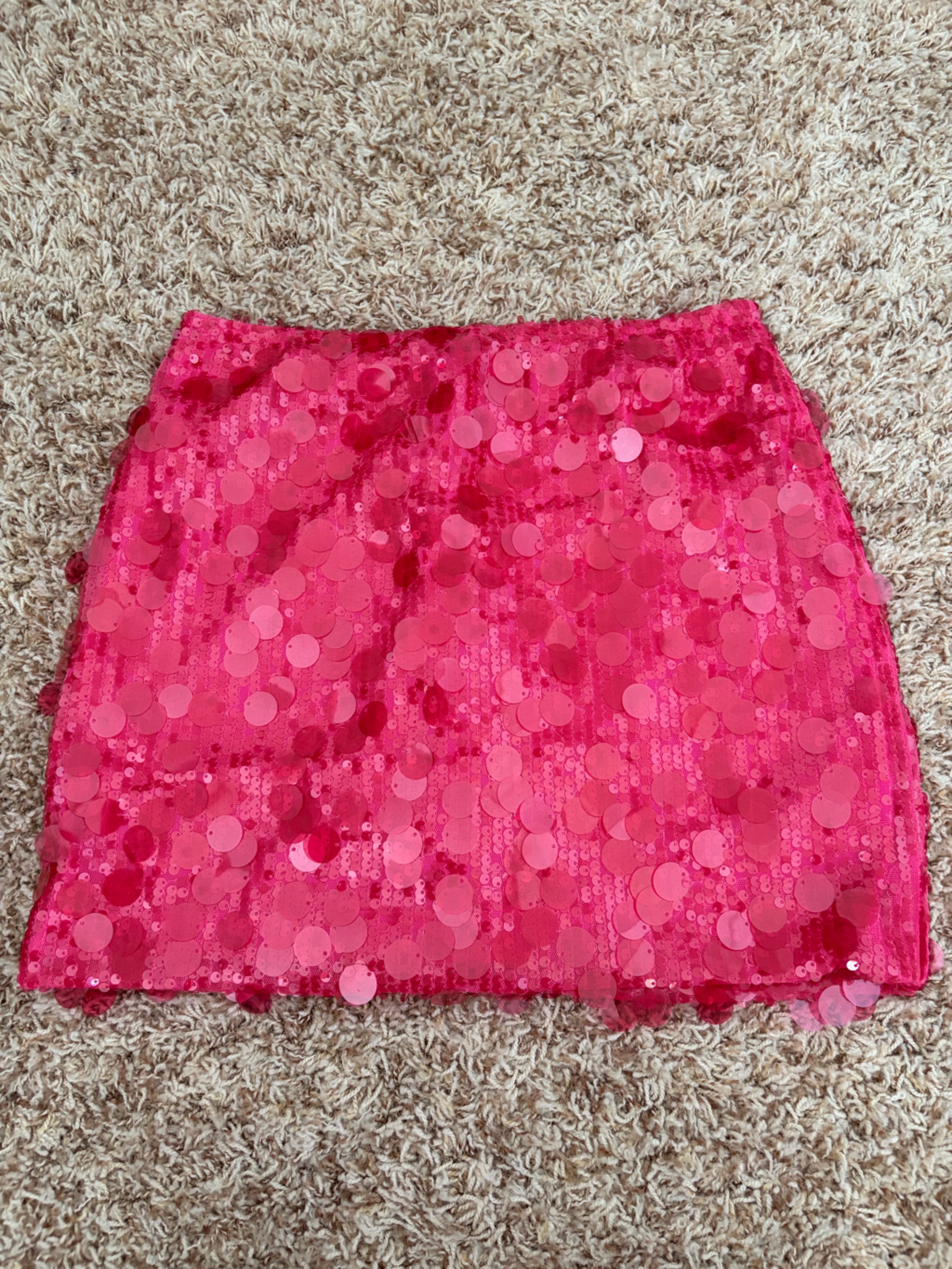 Hot Pink Sequin Skirt